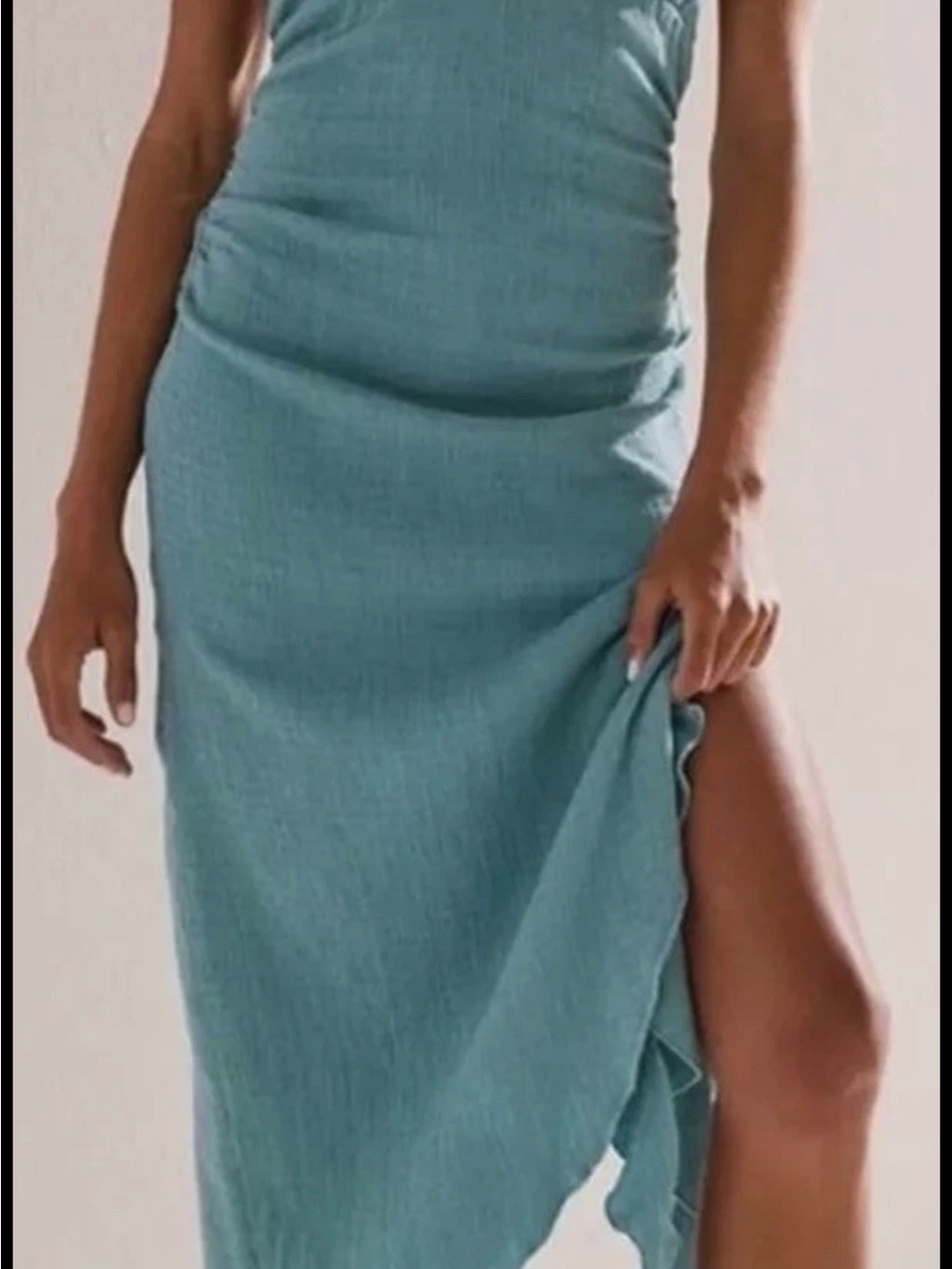 NWOT Free people Take a dip midi dress size medium teal made in India